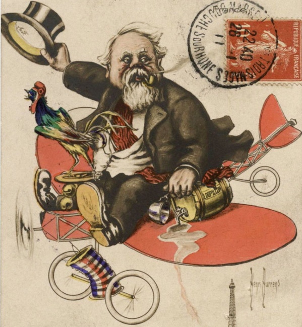 Карикатура на французского президента Клемана Фальера